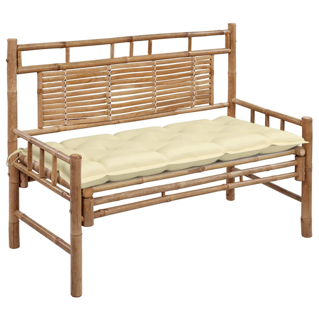 furnicato Gartenbank Creme 55x90x120 cm
