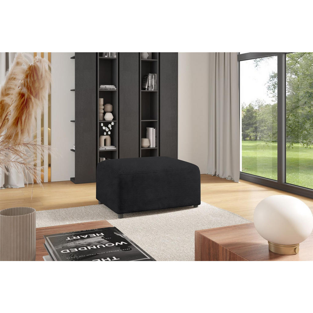 Thumbnail - Fun Möbel Ecksofa, Anthrazit, Textil, Ottomane rechts, 304x165 cm, Wohnzimmer, Sofas & Couches, Wohnlandschaften, Ecksof...