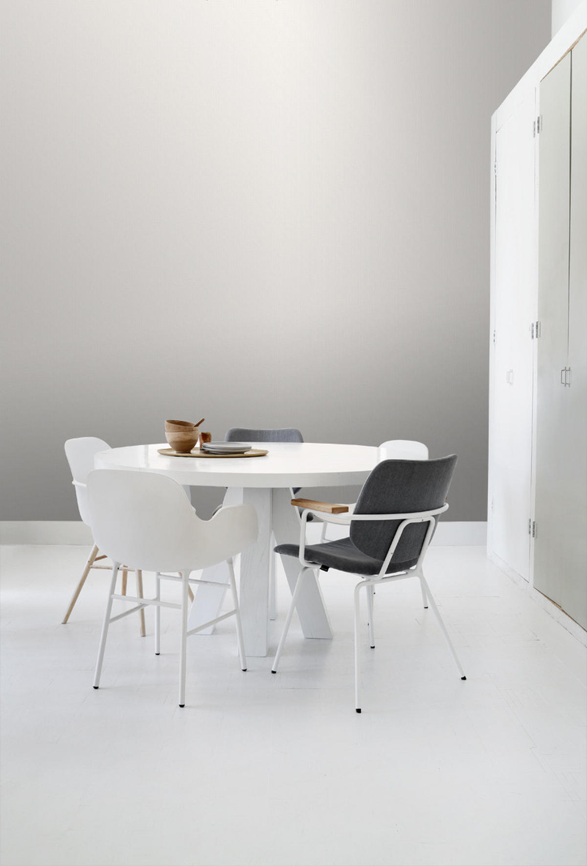 TAPETE Stickmuster 53 cm x 10.05 m - Weiß, Papier (53/1000cm) - ESTAhome