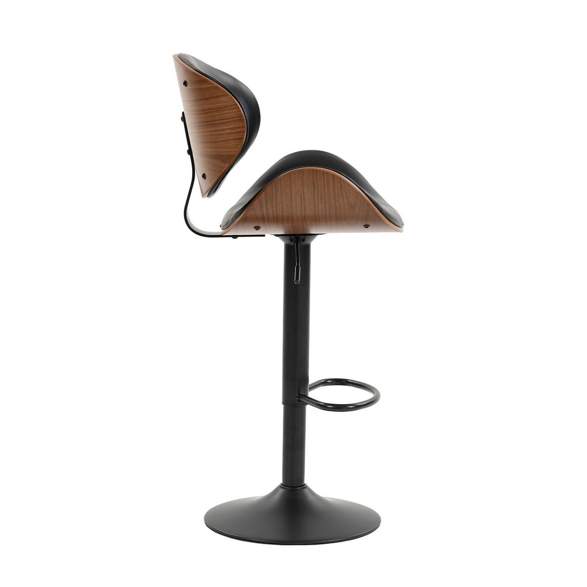 BARHOCKER 2er-Set,Drehstuhl,360° drehbar,Schwarz - Schwarz, Metall (50/93/51cm) - LVHOM
