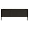 TV-SCHRANK Tovi Schwarz / Holzoptik Nussbaum 140 cm - Schwarz, Holzwerkstoff/Metall (139.8/58.5/36.4cm) - Selsey