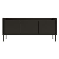 TV-SCHRANK Tovi Schwarz / Holzoptik Nussbaum 140 cm - Schwarz, Holzwerkstoff/Metall (139.8/58.5/36.4cm) - Selsey