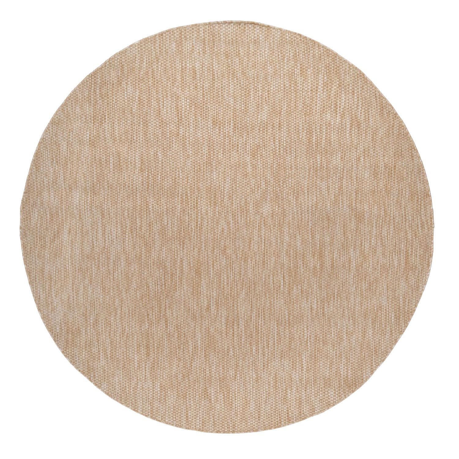 TEPPICH Kurzflor Unifarben Wohnzimmer schmutzabweisend Beige Rund 120D - Beige, Textil (120/120cm) - KADIMA DESIGN