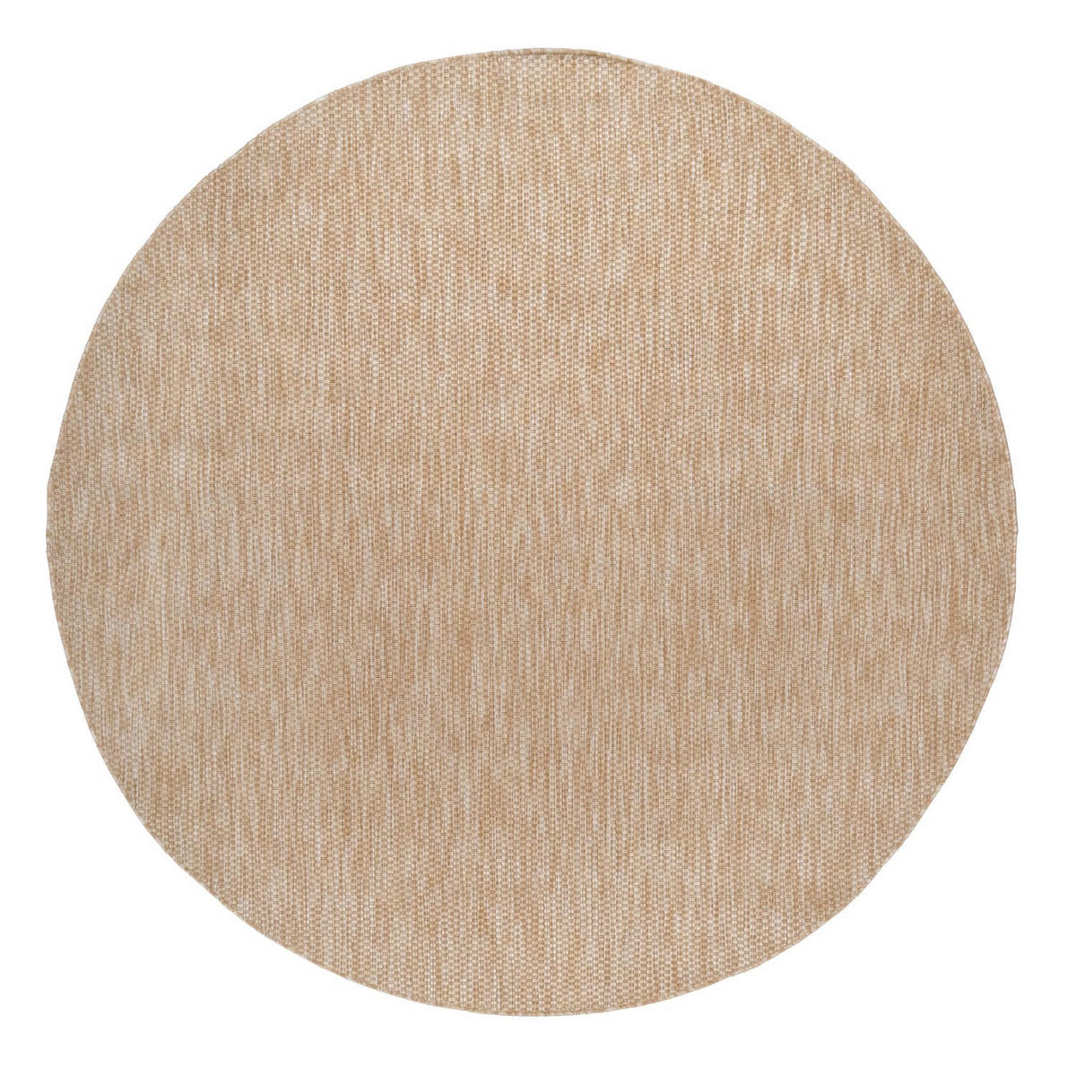 TEPPICH Kurzflor Unifarben Wohnzimmer schmutzabweisend Beige Rund 120D - Beige, Textil (120/120cm) - KADIMA DESIGN
