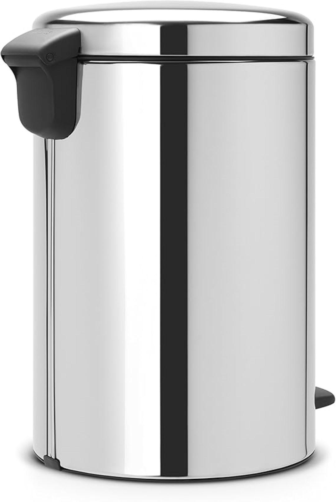 MÜLLEIMER klassisch Mit Soft Verschluss 20 Liter 46,7 x 29 x 38 cm Metall Edelstahl - Grau, Metall (29/46.7/38cm) - PROREGAL