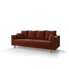 SOFA KRISTI mit Schlaffunktion ITAKA 1 Sofa mit Stauraum - Braun, Textil (90/87/230cm) - Bedante