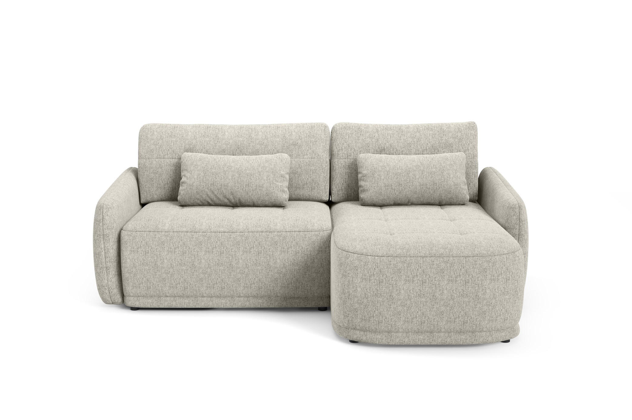 ECKSOFA Krabi Hellbraun, mit Schlaffunktion - Hellbraun, Textil (240/167cm) - Bettso