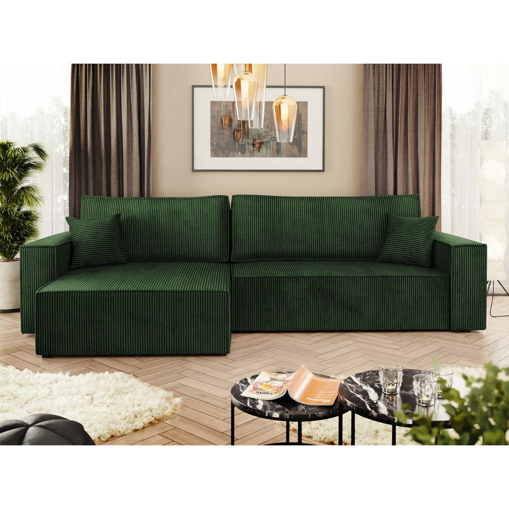 Thumbnail - Mirjan24 Ecksofa, Grün, Textil, 6-Sitzer, L-Form,L-Form, 272x145 cm, Wohnzimmer, Sofas & Couches, Wohnlandschaften, Ecks...