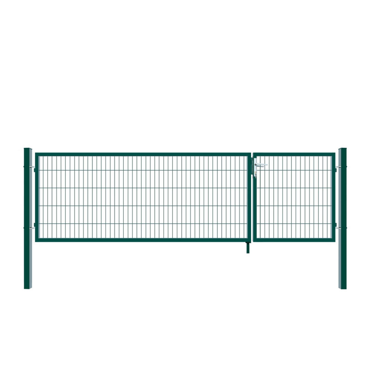 GARTENTOR ADITUS - Farbe: Grün, Größe: 180 x 350 cm - Grün, Metall (230/6cm) - Home Deluxe