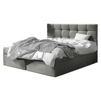 BOXBETT Luanda - H3 - Grau, Holzwerkstoff/Textil (180/200cm) - MIRJAN24