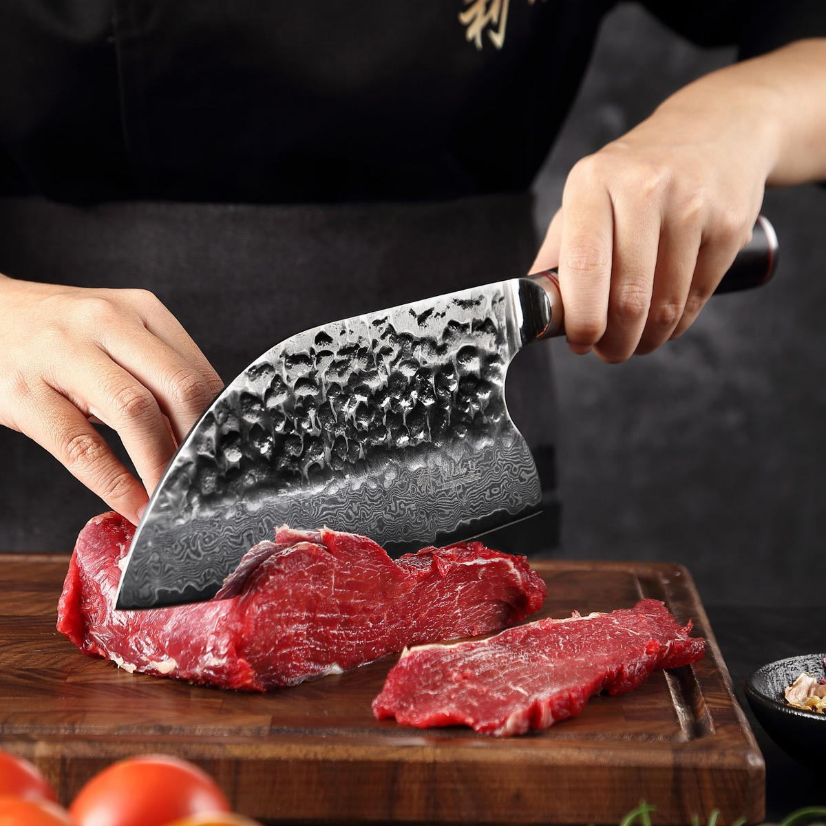 KOCHMESSER 20 cm - Schwarz, Holz/Metall (34cm) - Wakoli