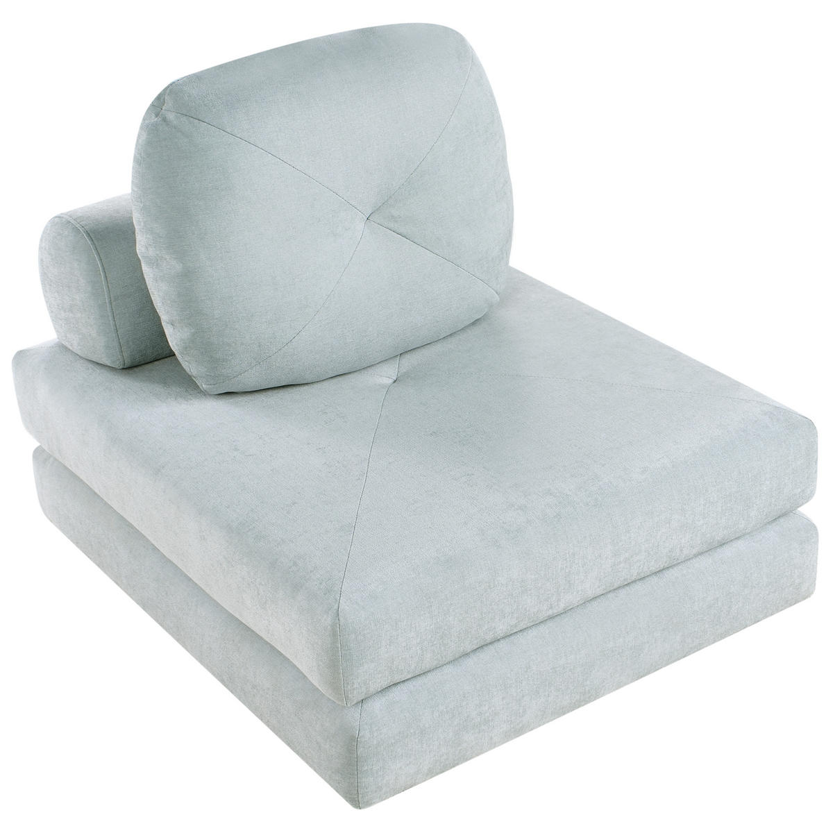 SCHLAFSOFA 81/182 cm Hellblau Olden - Blau, Textil (81/54/91cm) - Beliani