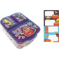 BROTDOSE Kinder mit Fächern Cars 18 cm - Multicolor, Kunststoff (14/6/18cm)