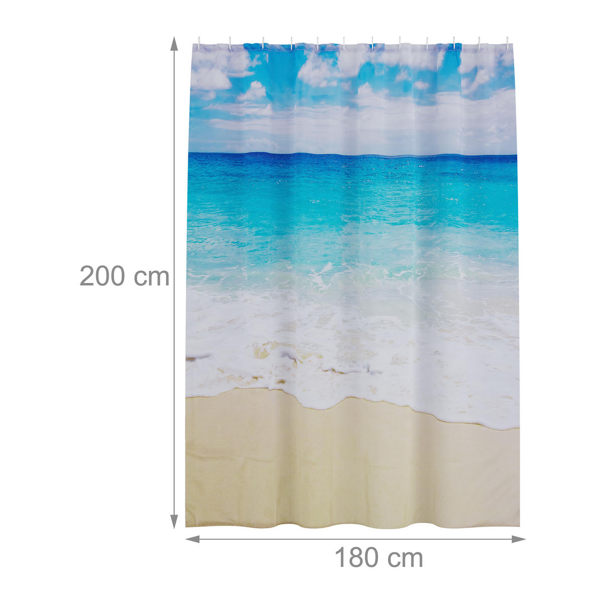 DUSCHVORHANG - Multicolor, Textil (180/0.1cm) - Relaxdays