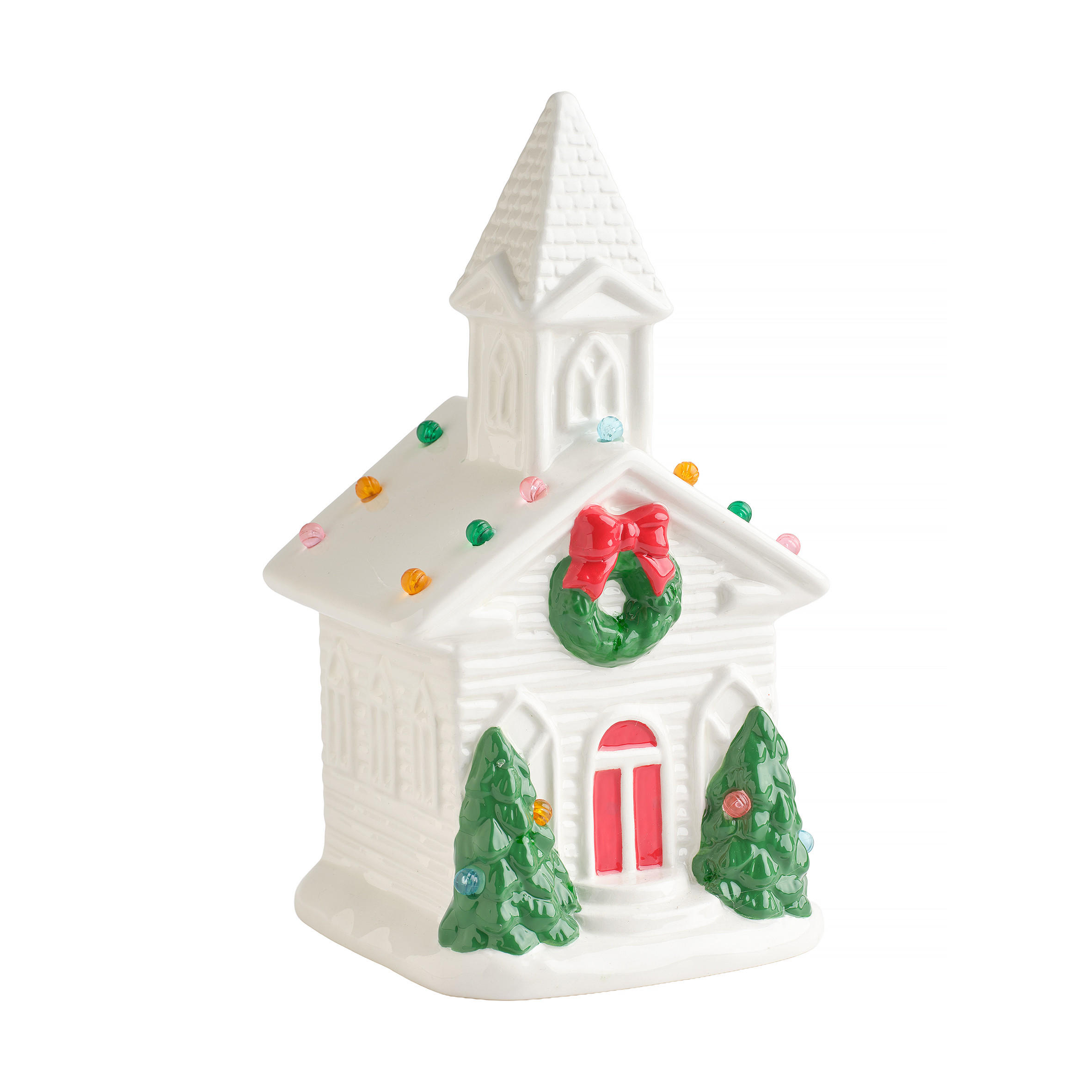 DEKOFIGUR Led JOACHIM, 23.5 x 13 cm, Weiß, Beleuchtet Weihnachtsfigur, Weihnachtsdeko, Deko Wohnzimmer, Winter Christmas, XMAS Geschenk - Weiß, Keramik (13/23.5/12.5cm) - home&you