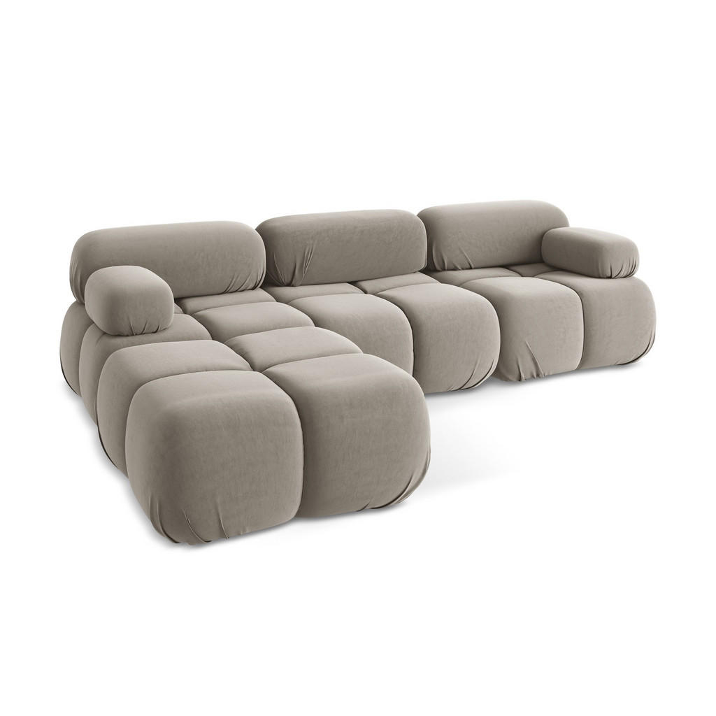 Thumbnail - Makamii Ecksofa, Taupe, Textil, 3-Sitzer, Füllung: Schaumstoff, L-Form, 285x191 cm, Made in EU, Wohnzimmer, Sofas & Couc...