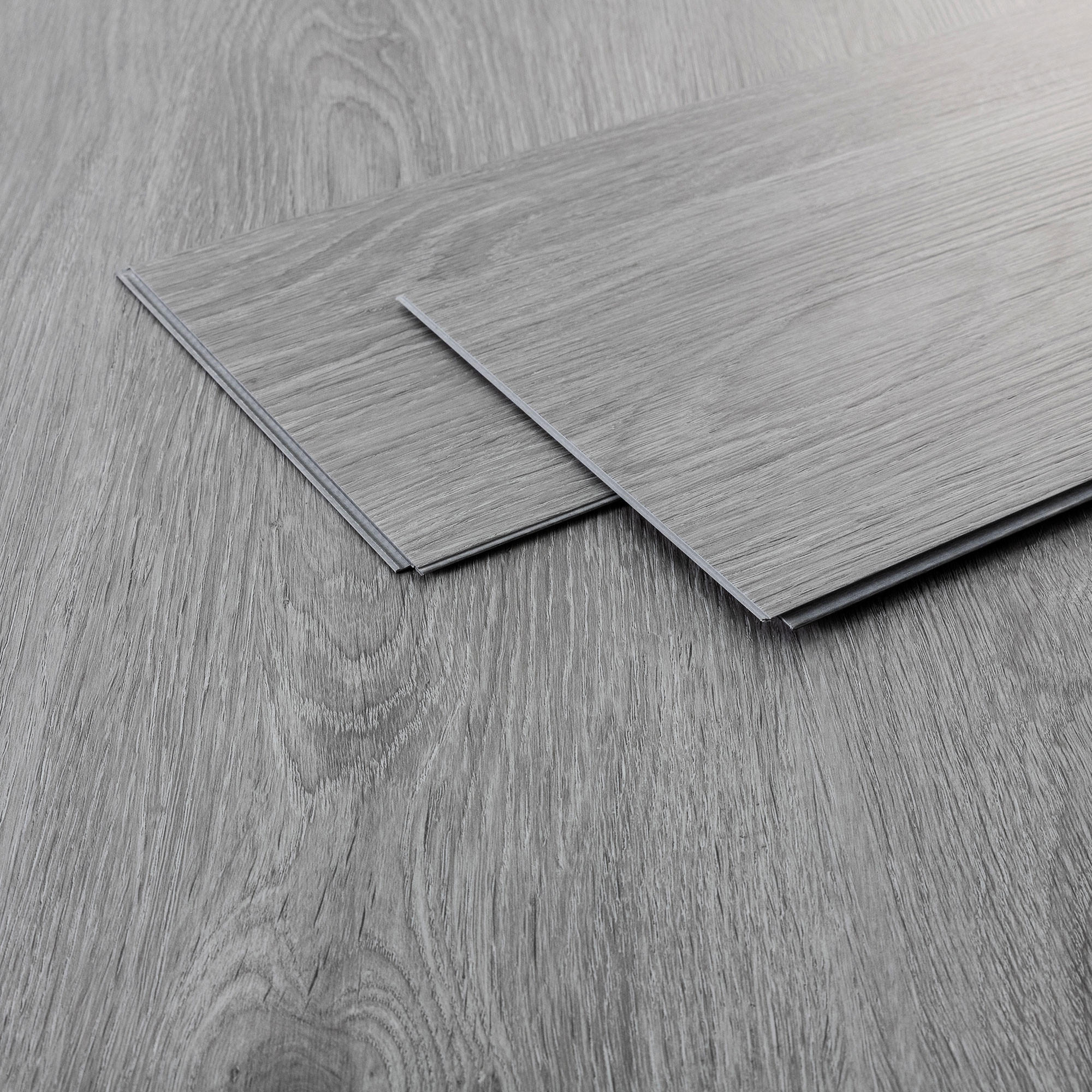 VINYLBODEN Click 4,62m²/21 Dielen Windswell Hickory Eiche - Grau, Kunststoff (122/18/0.42cm) - ML-DESIGN