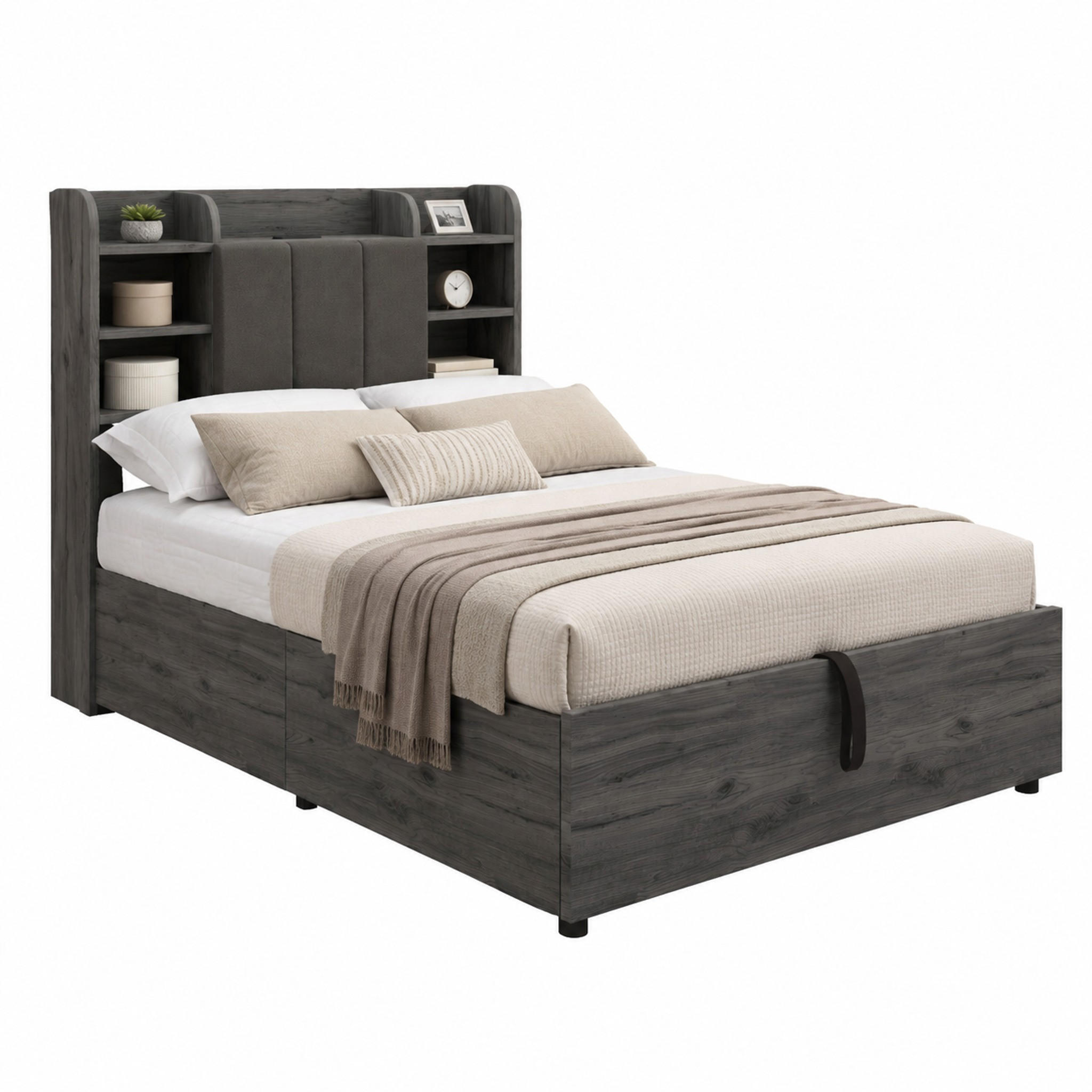 Meubliv Bett Grau 90x200 cm