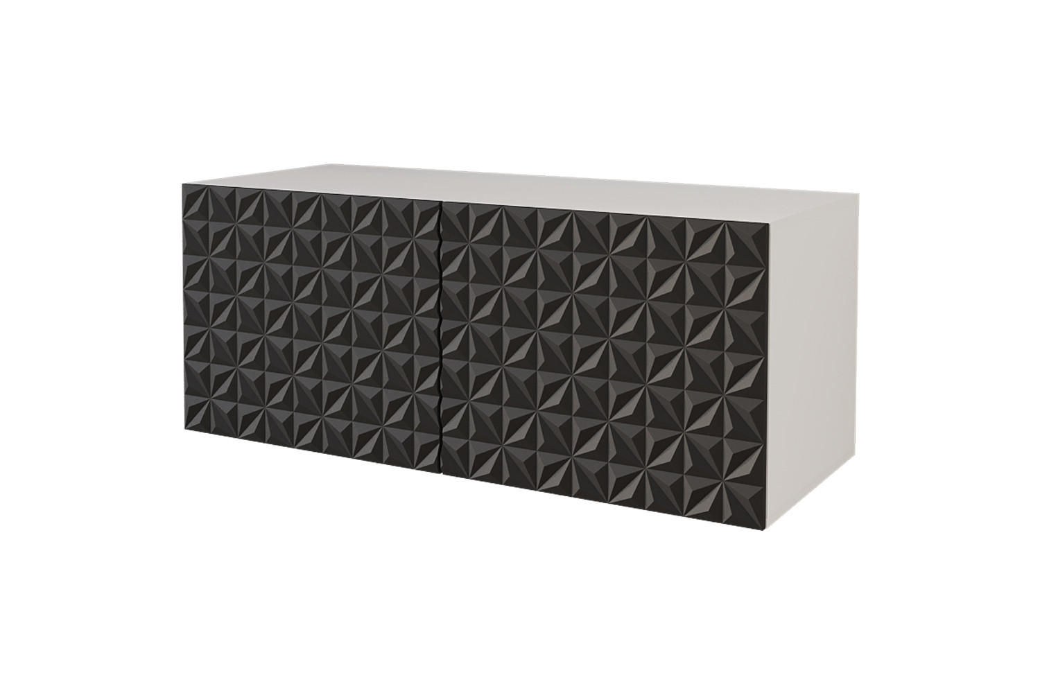 LOWBOARD VIRA-W 100x40x41 cm - Weiß / Schwarz - Schwarz, Holzwerkstoff (100/40/41cm) - ALTDECOR