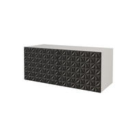 LOWBOARD VIRA-W 100x40x41 cm - Weiß / Schwarz - Schwarz, Holzwerkstoff (100/40/41cm) - ALTDECOR