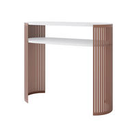 KONSOLENTISCH Fikoli Ember - Messingfarben/Weiß, Holzwerkstoff/Metall (30/100/86cm) - MIRJAN24