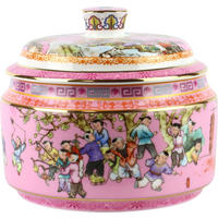 DECKELDOSE Chinese Children rosa - Rosa, Keramik (17/15/17cm) - FURNARO