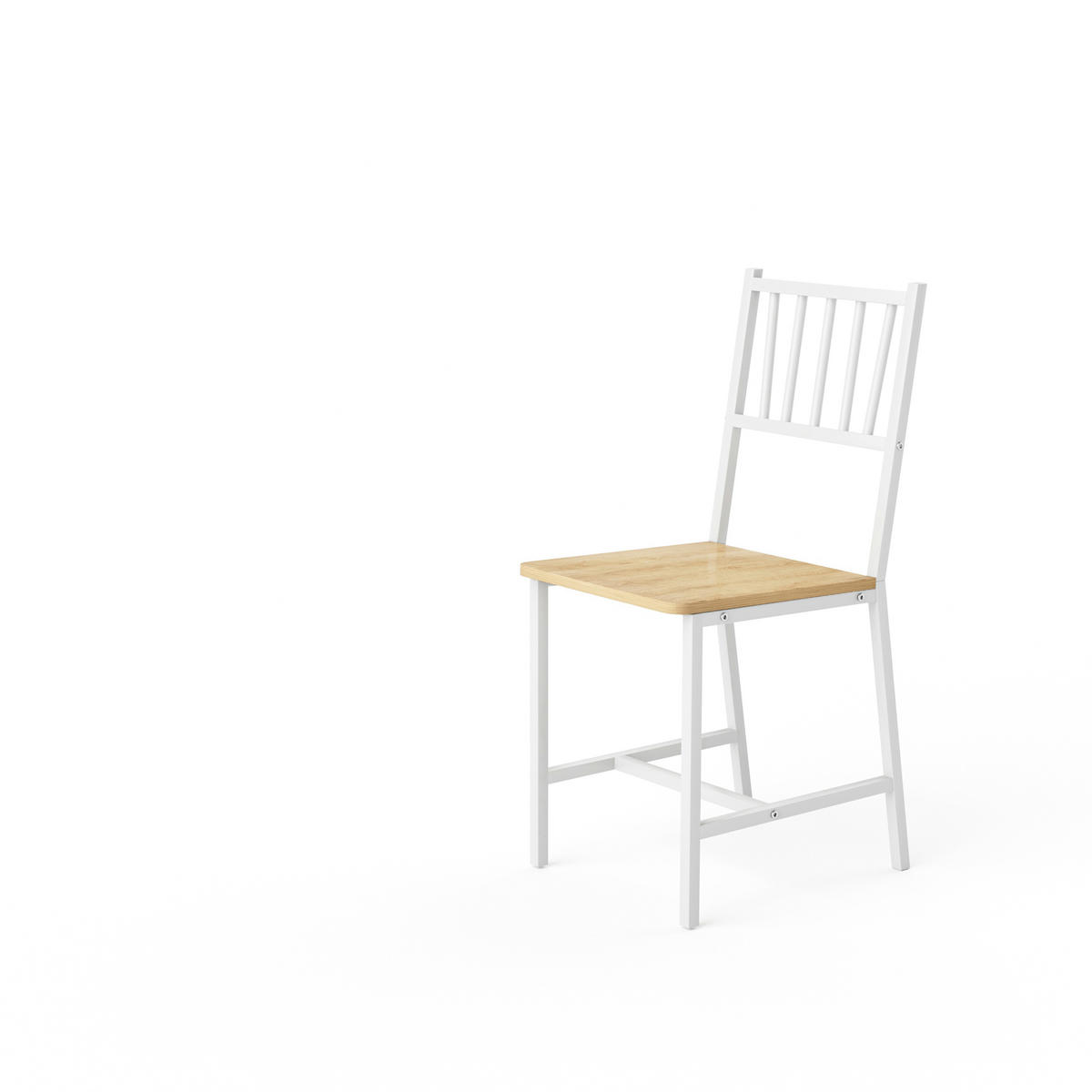 ESSGRUPPE DE-39325 3-teilig, mit 2 Stühlen Weiß - Weiß, Holzwerkstoff (90/75.5/60cm) - ComfortXL