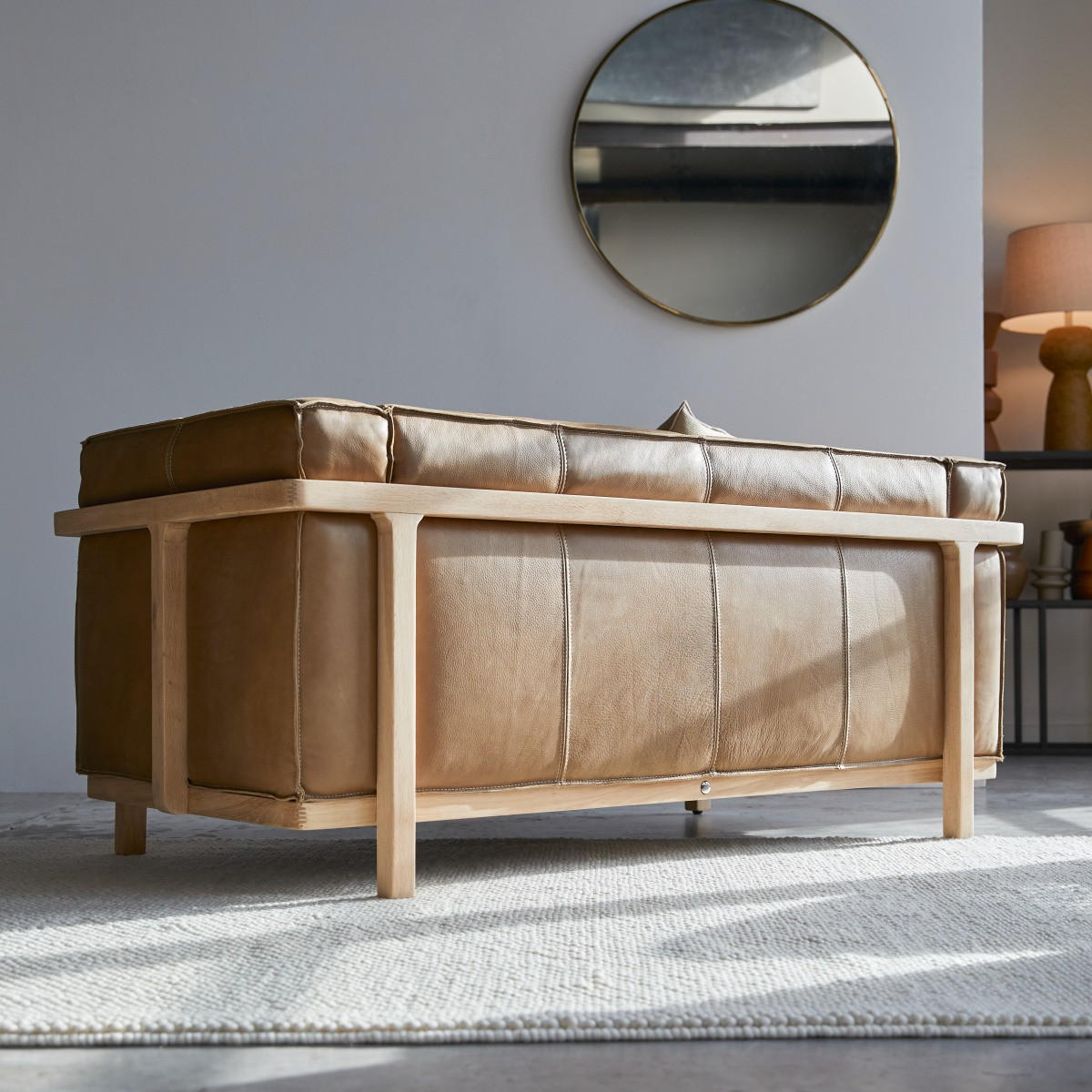 SOFA Cobbelwood Braun aus Leder - Braun, Leder (156/70/77cm) - Tikamoon