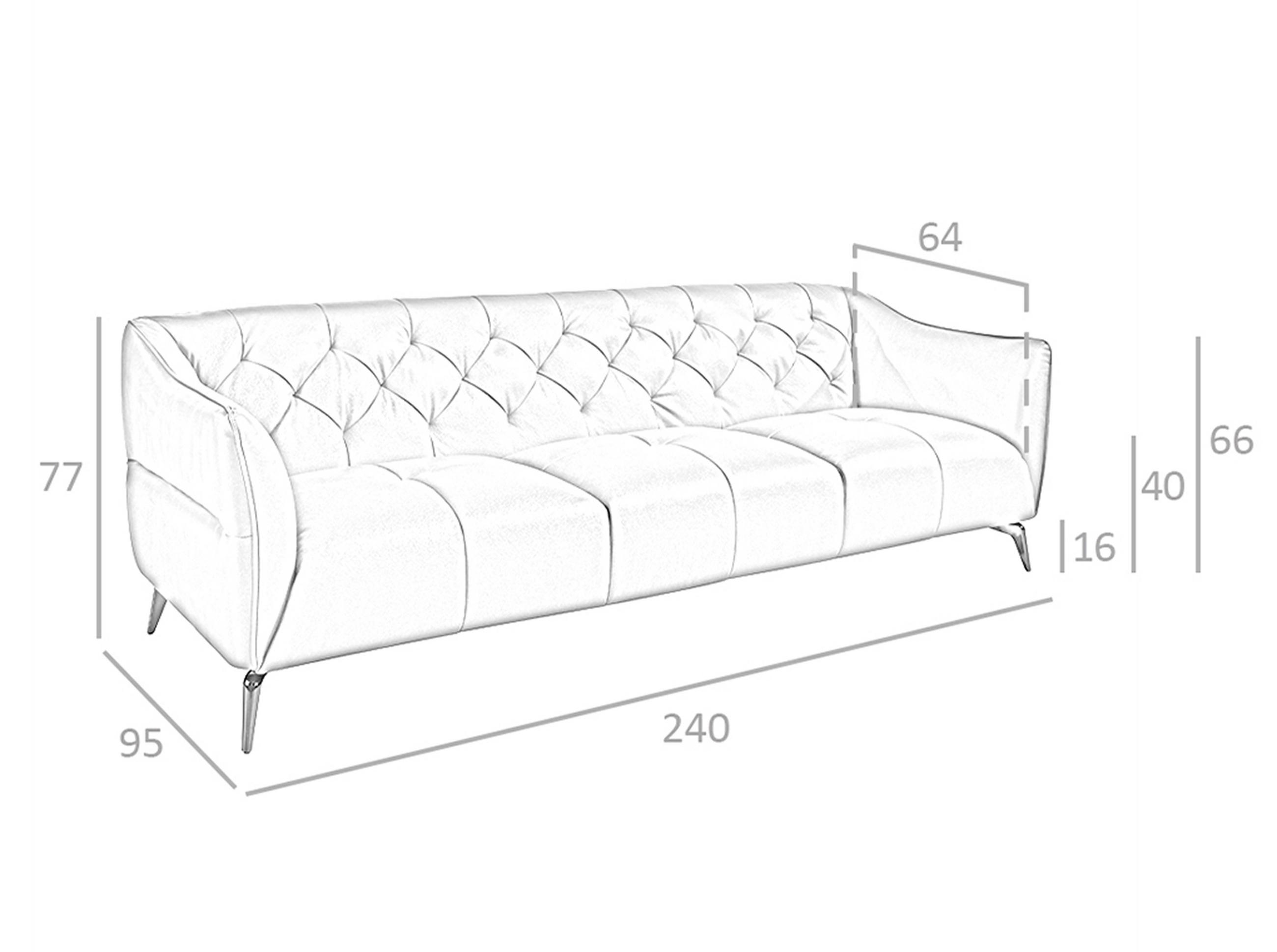 CHESTERFIELD-SOFA Braun Earth Clay | Stahl abgedunkelt 240/95/77 cm - Dunkelgrau/Braun, Leder (240/77/95cm) - ANGEL CERDA