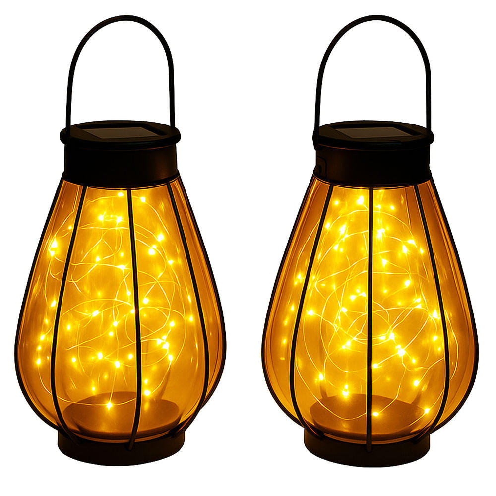 LED AUSSENLEUCHTE Metall Schwarz 2er Set - Schwarz, Glas (12/12/30cm) - Globo Lighting