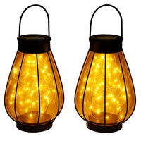 LED AUSSENLEUCHTE Metall Schwarz 2er Set - Schwarz, Glas (12/12/30cm) - Globo Lighting