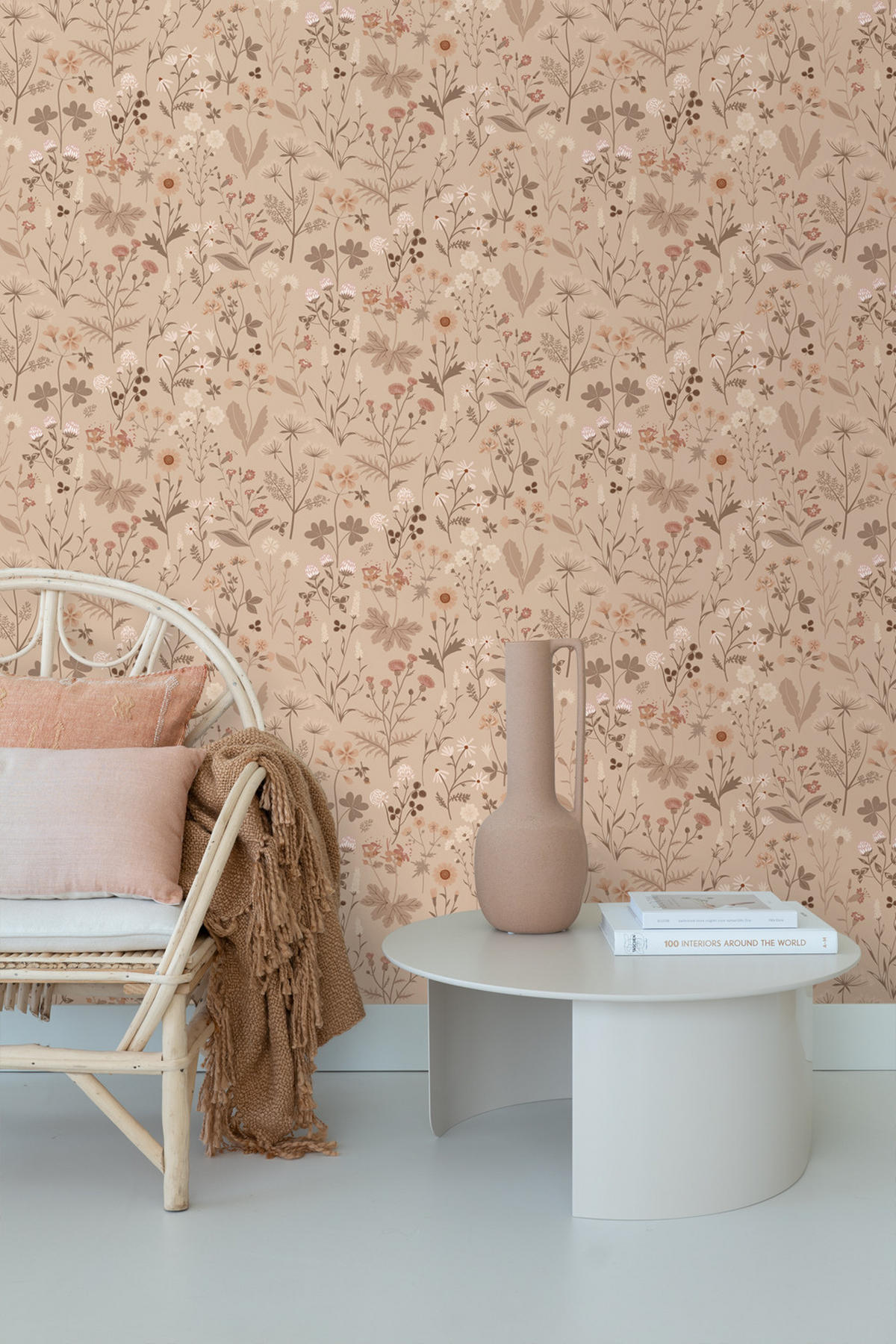 TAPETE Feldblumen 53 cm x 10.05 m - Beige, Papier (53/1000cm) - ESTAhome