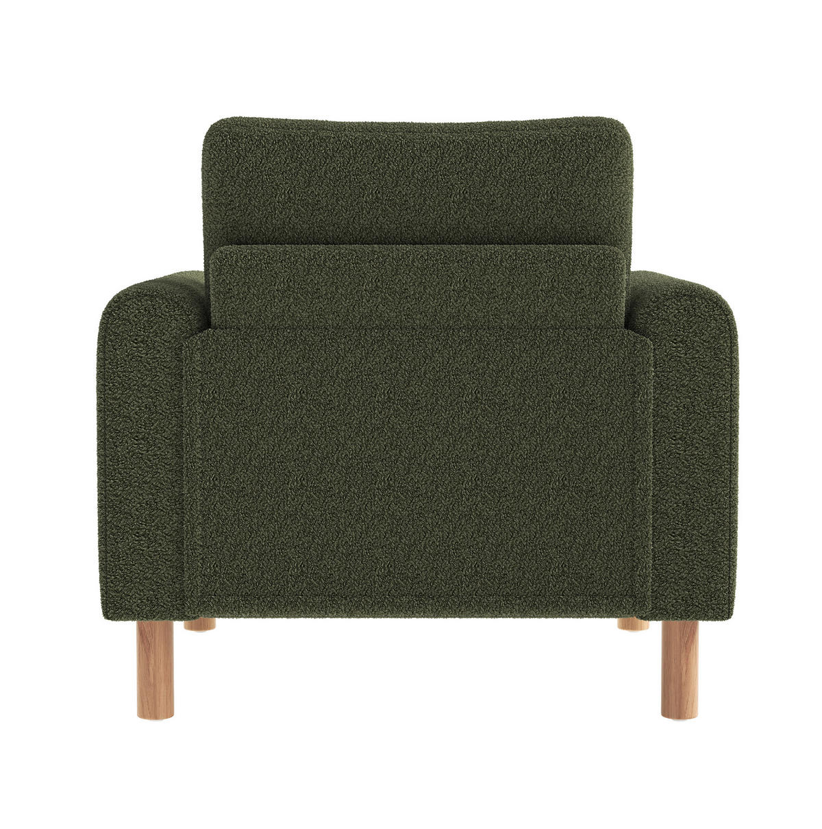 SESSEL 87/83/88,5 cm in Grün aus Teddy-Stoff mit dickem Sitzkissen - Grün, Textil (83/88.5/87cm) - Flora Grace