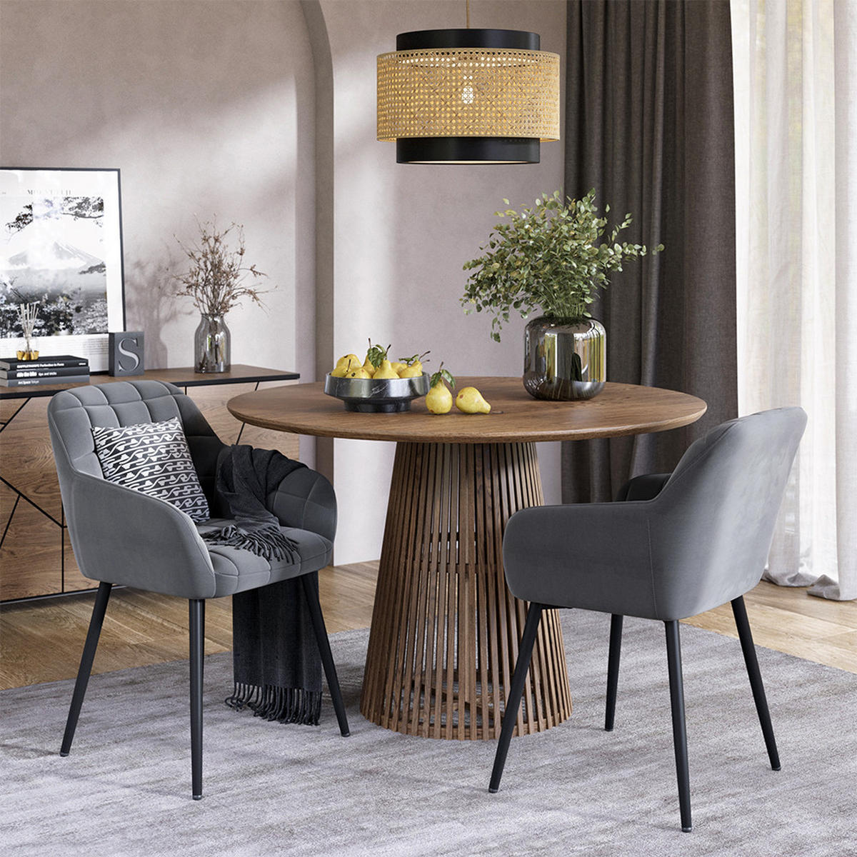 ESSZIMMERSTUHL Relio Grau 53.5 x 55.5 cm - Grau, Textil (53.5/79/55.5cm) - Vicco