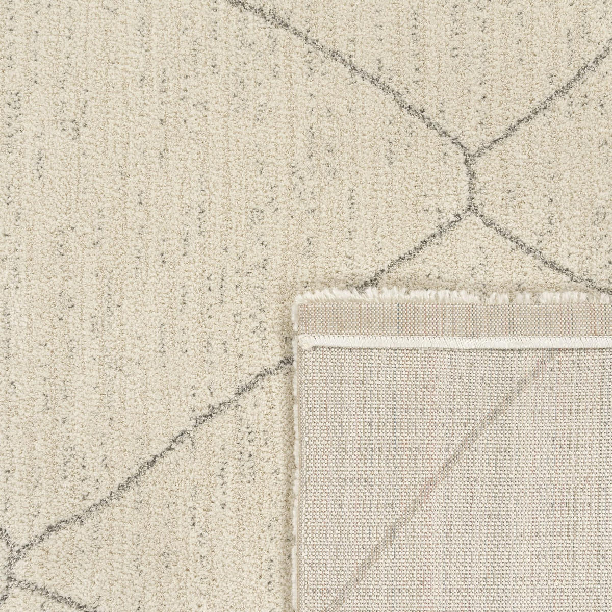 KURZFLORTEPPICH, mit Bogenlinienmuster, Natur, 120 x 170 cm - Naturfarben, Textil (170/120cm) - KADIMA DESIGN