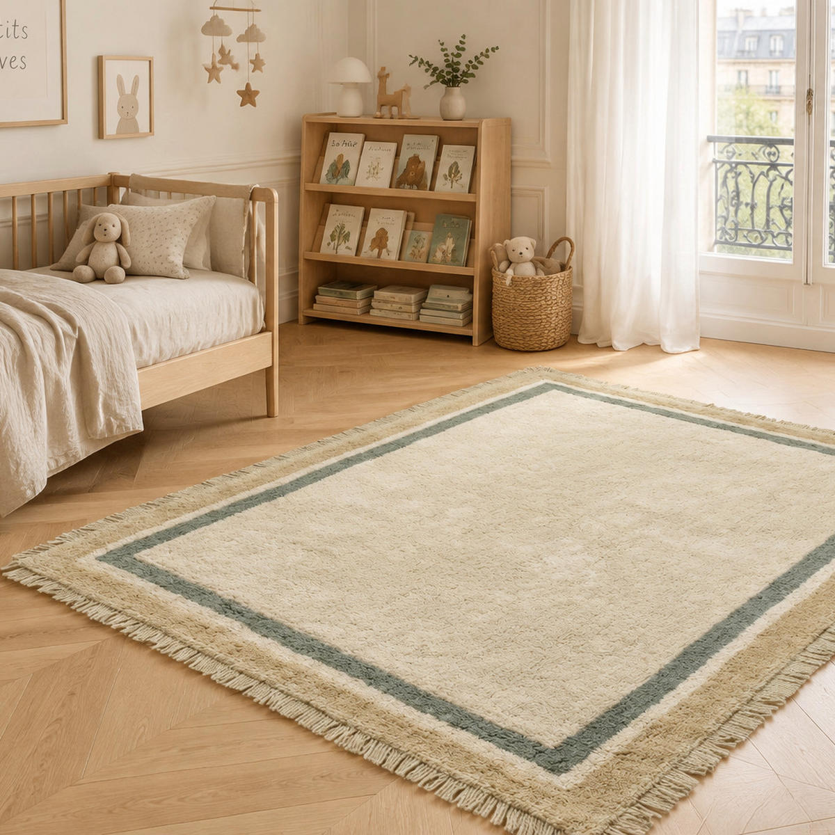 KINDERTEPPICH aus Baumwolle beige - Beige, Naturmaterialien (120/170cm) - AFK Living