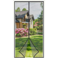FLIEGENGITTER Tür 140 x 240 cm Schwarz - Schwarz, Textil (140/240/1cm)