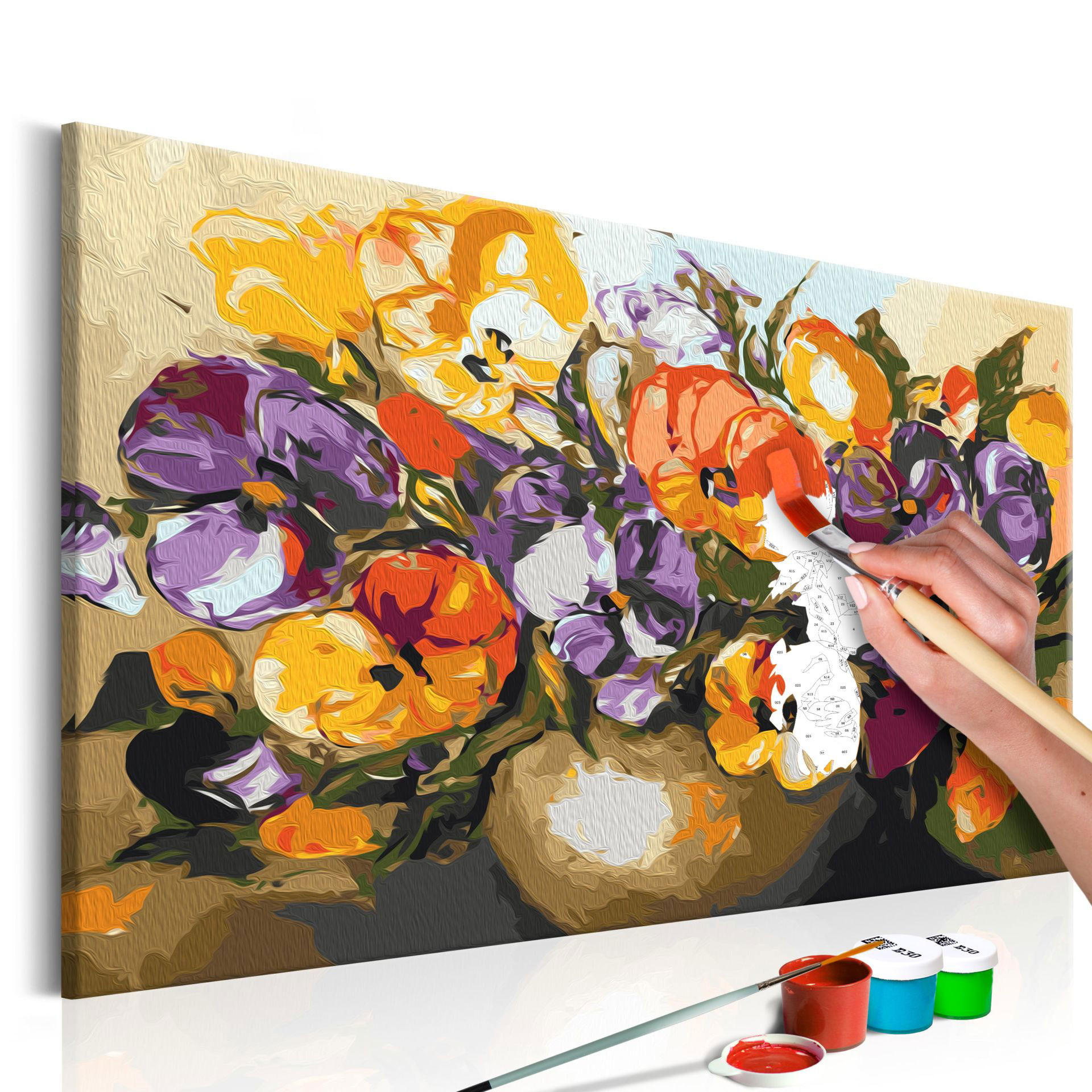 MALEN NACH ZAHLEN 50/40 cm - Multicolor, Textil (1.4/40cm) - KUNSTLOFT