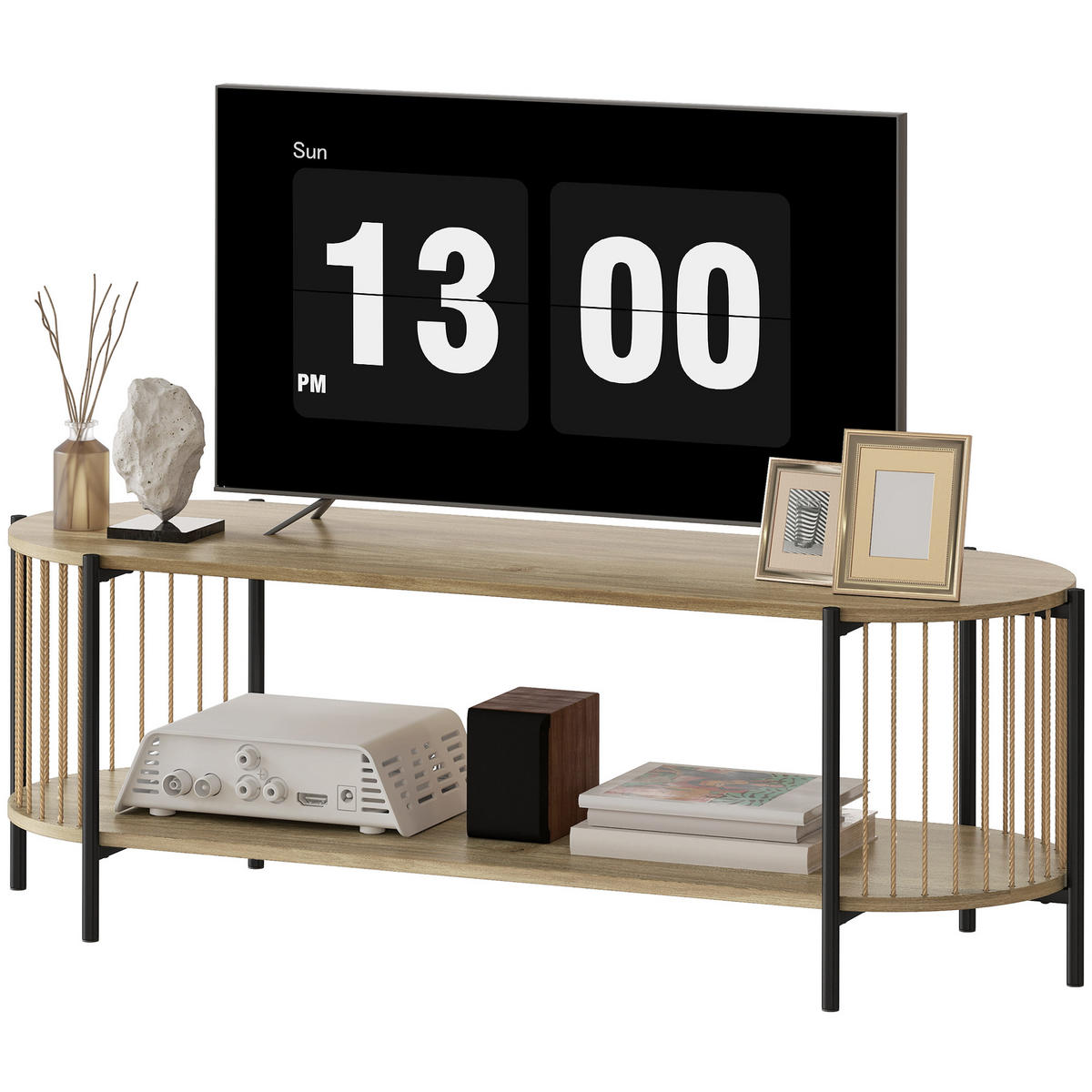 TV-MÖBEL Braun 1 Stück - Braun, Holzwerkstoff (124/41/43.5cm) - GiPP