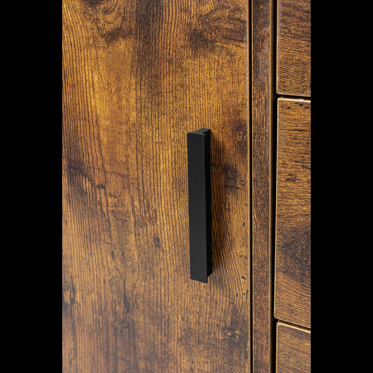 ROLLCONTAINER - Schwarz/Braun, Holzwerkstoff/Kunststoff (60/57/40cm) - Relaxdays