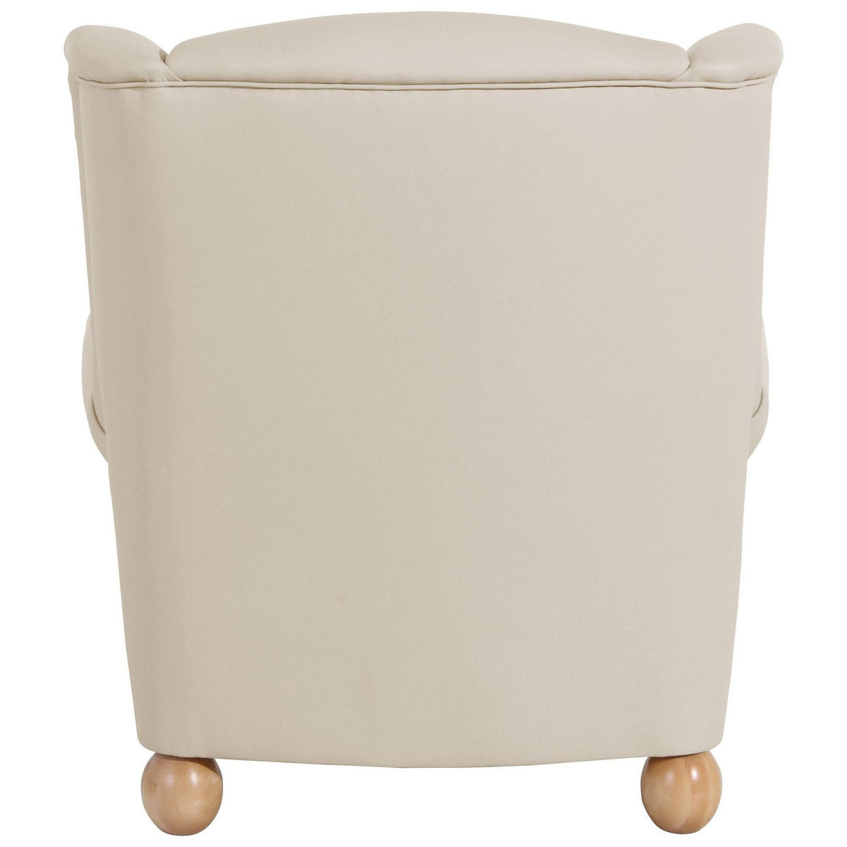OHRENBACKENSESSEL Kasha Bezug Kunstleder Buche natur / beige - Beige/Buchefarben, Kunststoff (93/103/87cm) - 58aufmkessel