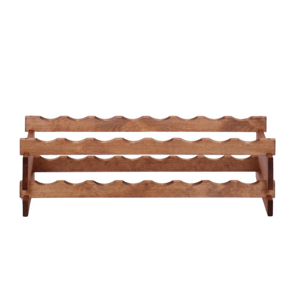 WEINREGAL VINOTECA FLEX PRO HxBxT 23x84x28cm 16 Flaschen auf 2 Ebenen Braun geölt - Braun, Holz (84/23/28cm) - PROREGAL