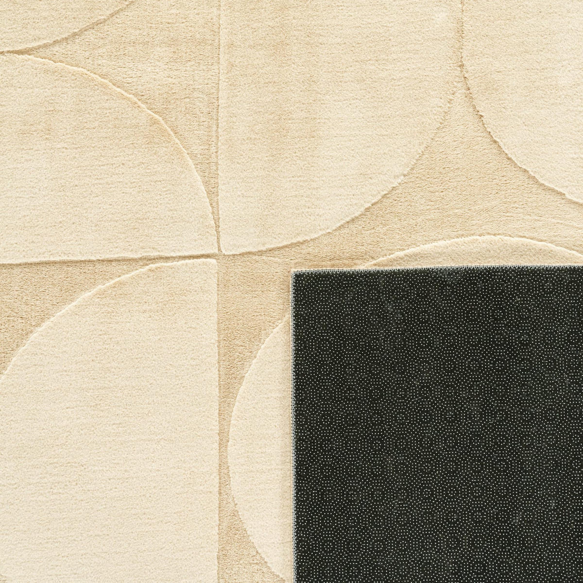 TEPPICH Kurzflor waschbar Unifarben Struktur Wohnzimmer schmutzabweisend Beige Rechteckig 80x150 - Beige, Textil (80/150cm) - KADIMA DESIGN