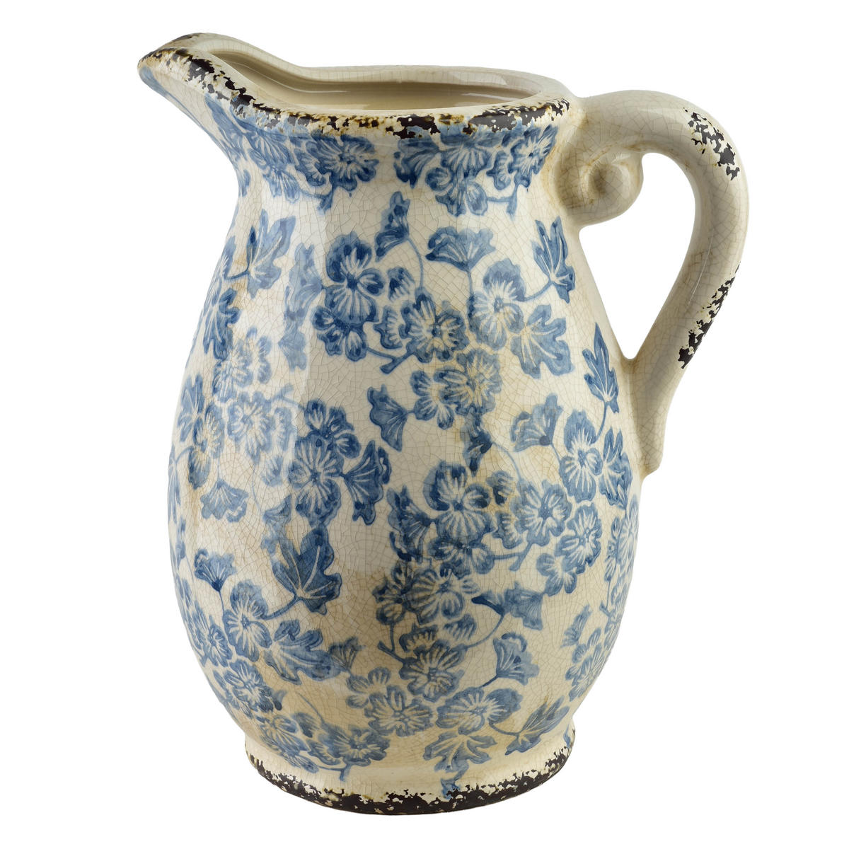 VASE CROCKET 19,5/18/27,5cm - Blau, Keramik (28cm) - Mondex