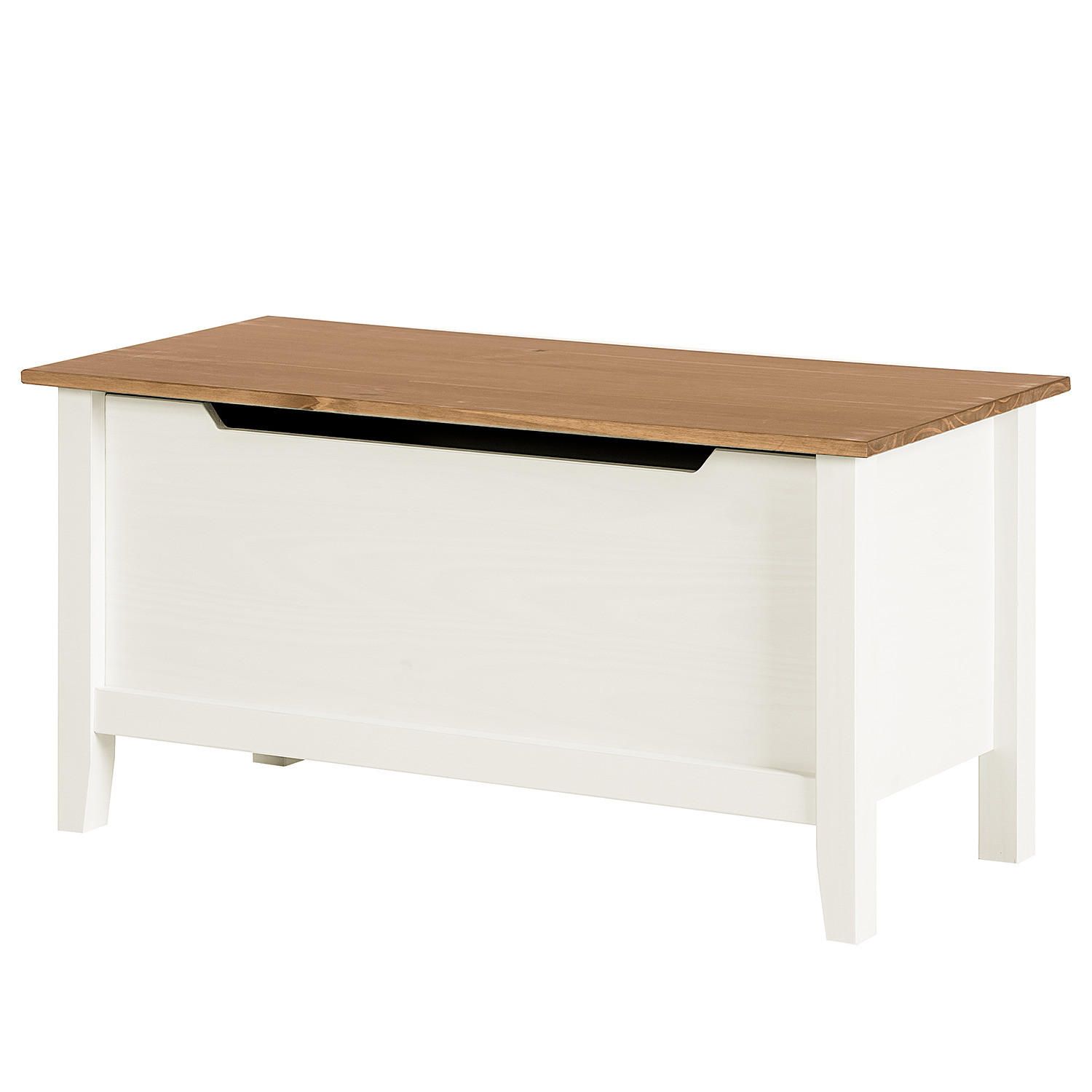 GARDEROBENBANK - Kiefer massiv - Kieferfarben, Holz (90/45/42cm) - home24