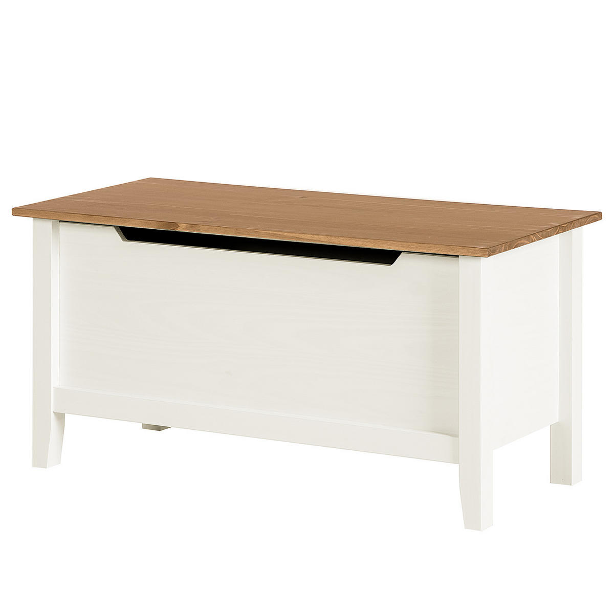 GARDEROBENBANK - Kiefer massiv - Kieferfarben, Holz (90/45/42cm) - home24