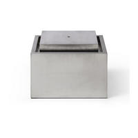 GARTENBRUNNEN - 50 cmcm x 50 cmcm - Metall - Silberfarben - TILAPIA - Silberfarben, Metall (50/50/34cm) - Vente-Unique