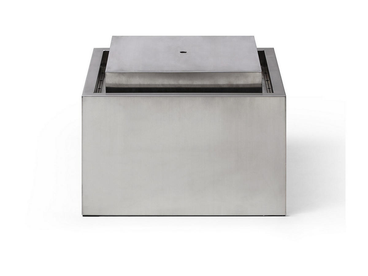 AUSSENBRUNNEN aus Edelstahl - H 34 cm - Silberfarben - TILAPIA - Silberfarben, Metall (50/50/34cm) - Vente-Unique