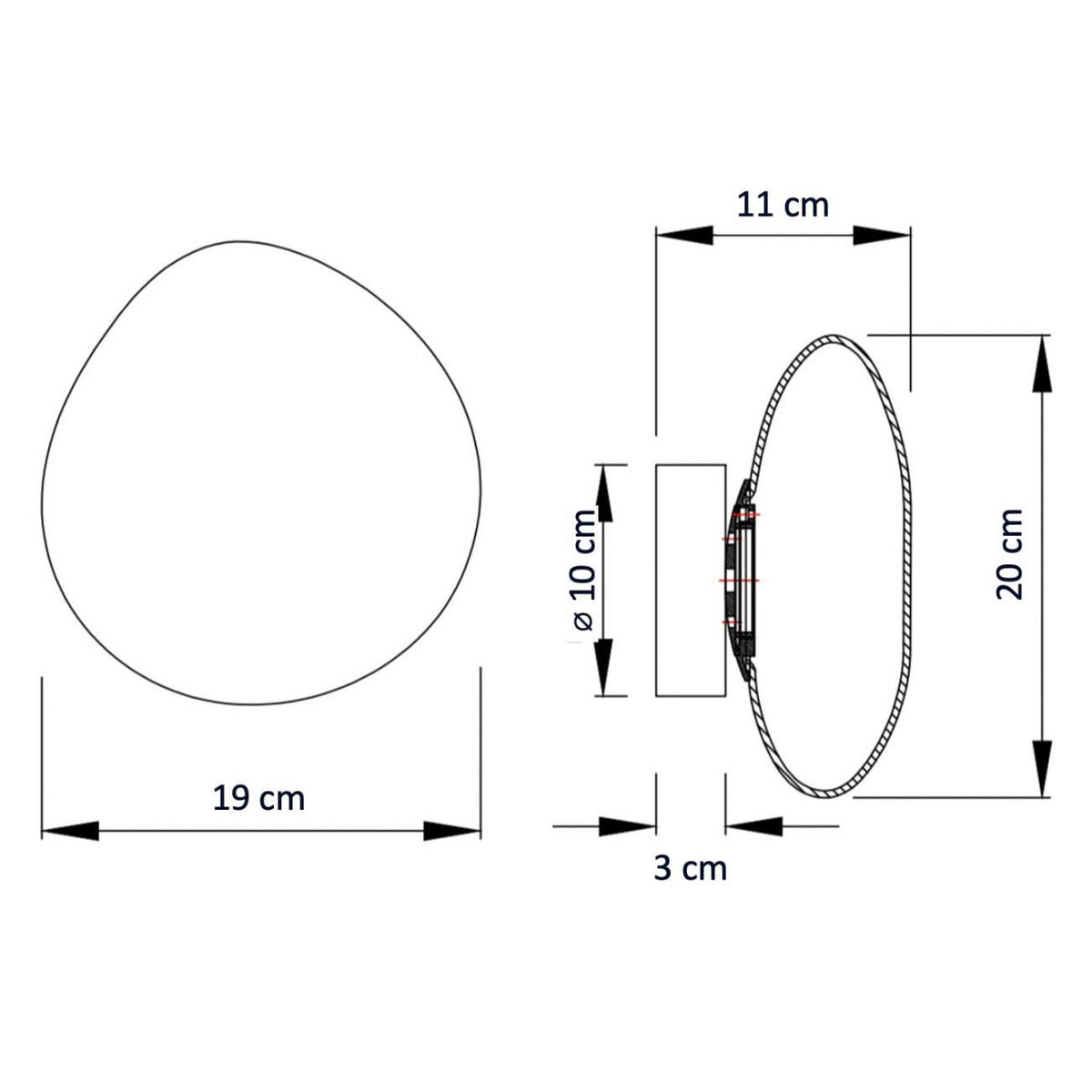 WANDLEUCHTE Veglia, Weiß, 20cm - Weiß, Glas (10/20/19cm) - KOSILUM