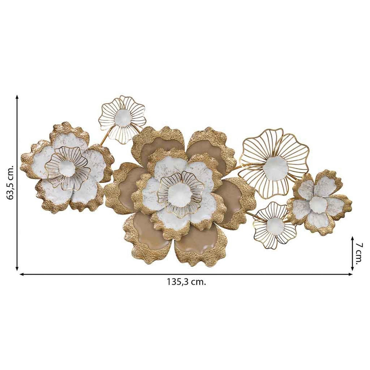 WANDDEKO-OBJEKT aus Metall, 135x64x7cm - Multicolor, Metall (135.3/7/63.5cm) - Wanderlust